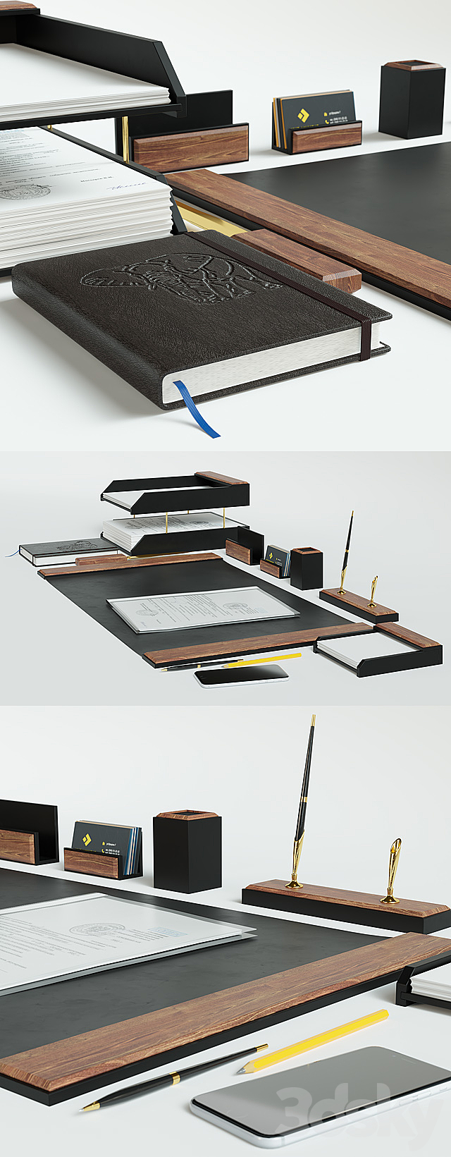 Table set for a manager 3DS Max Model - thumbnail 2