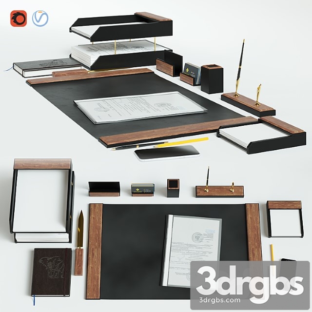 Table set for a manager 3dsmax Download - thumbnail 1