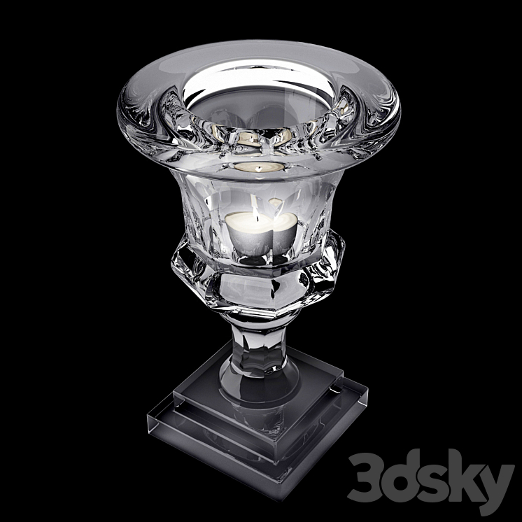 Tealight holder corolle 3DS Max - thumbnail 2