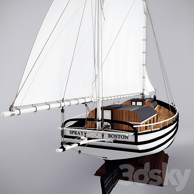 The boat “Spray” 3DS Max Model - thumbnail 2