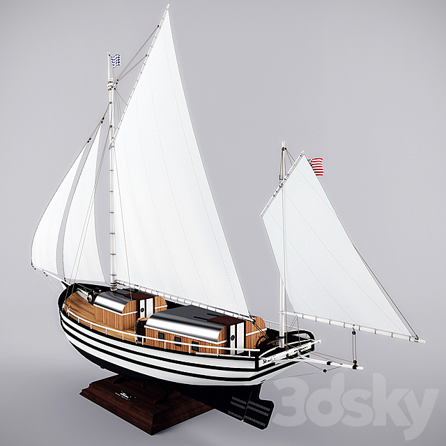 The boat “Spray” 3DS Max Model - thumbnail 3