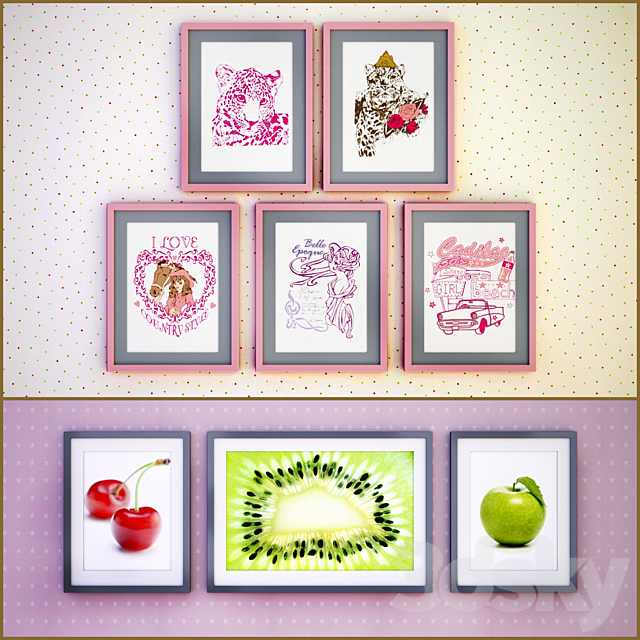 The picture in the frame: 16 piece (Collection 2) 3ds Max - thumbnail 2