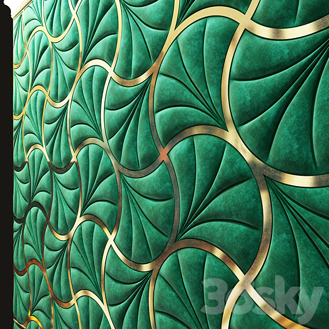 The soft decorative panel for walls. 3DS Max Model - thumbnail 2