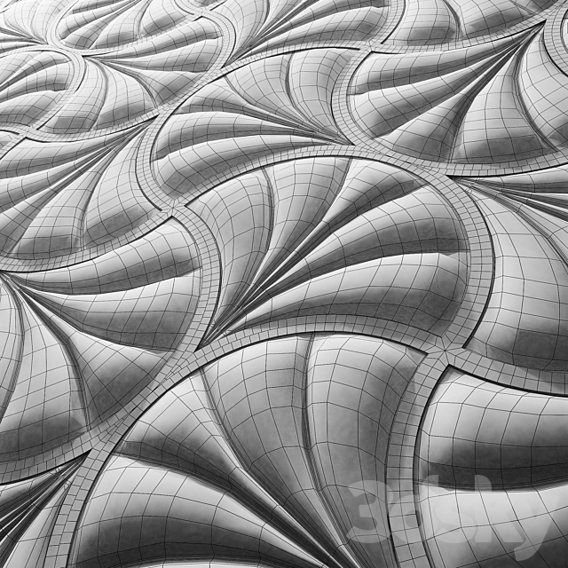 The soft decorative panel for walls. 3DS Max Model - thumbnail 3