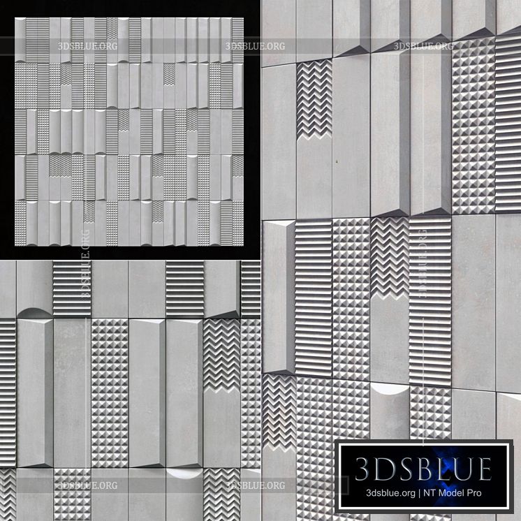 Tile Biscuit plan bianco n3 \/ Biscuit tile # 3 3DS Max - thumbnail 3