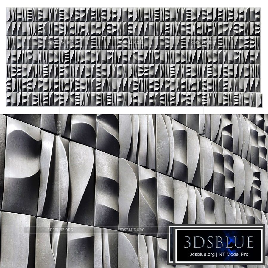 Tile line curve decor n2 3DS Max - thumbnail 3