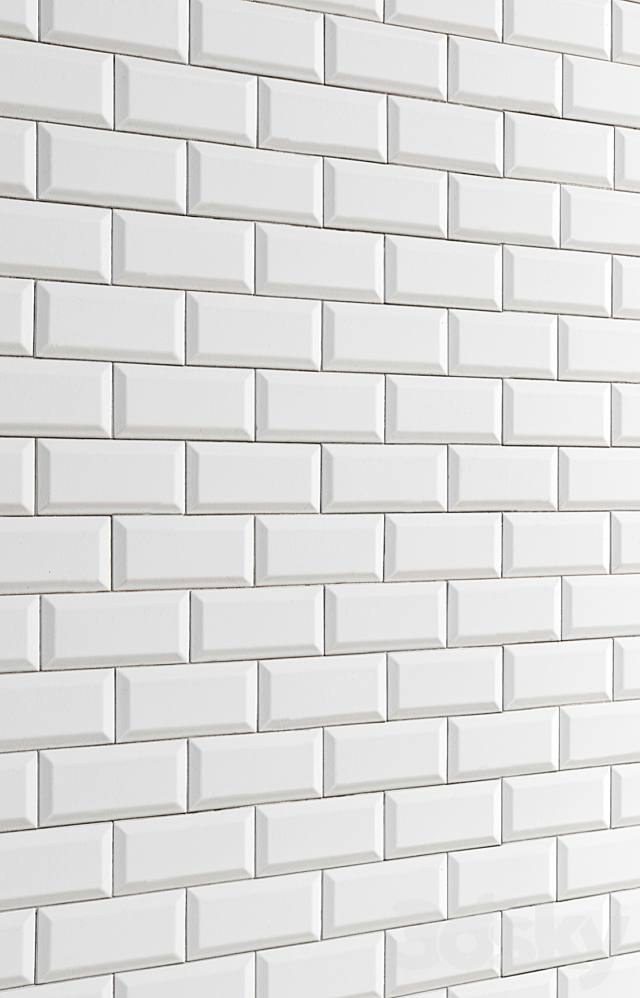 Tile.Tile. white. panel. backsplash. decorative. for kitchen 3DSMax File - thumbnail 3