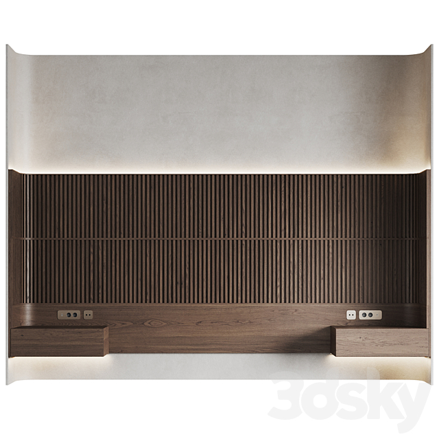 Tokipan headboard 3DS Max Model - thumbnail 5