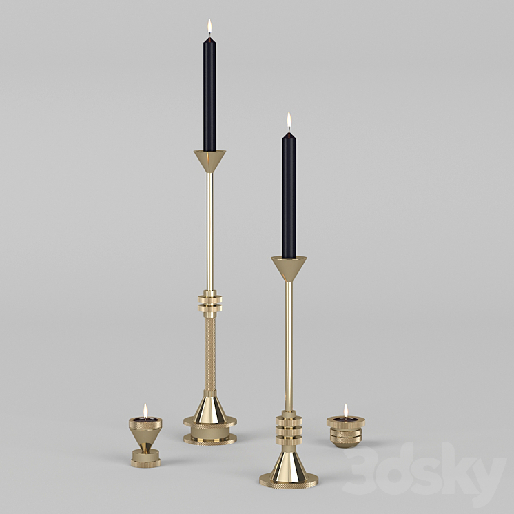 Tom Dixon_Cog Candle Holder 3DS Max - thumbnail 1