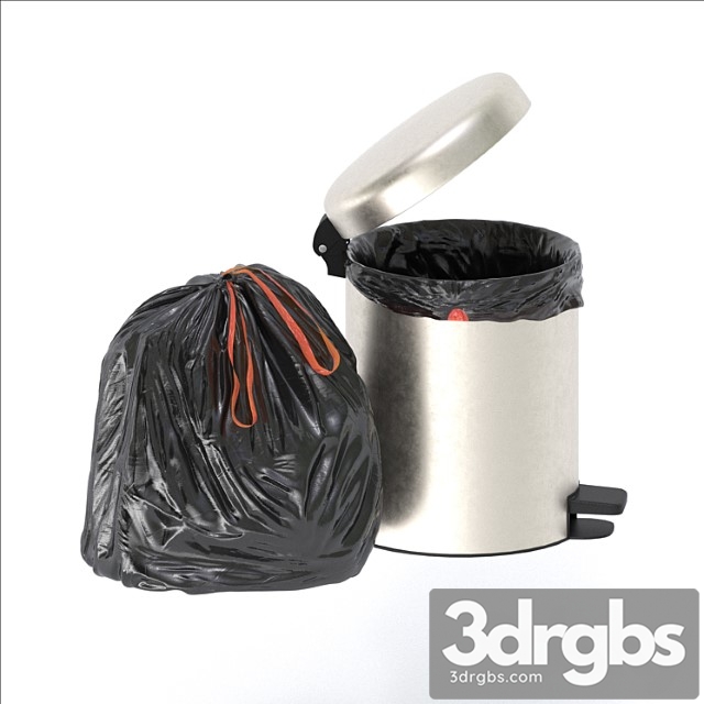 Trash bag and bin 3dsmax Download - thumbnail 1