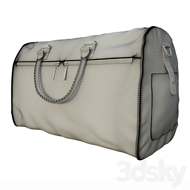 Travel bag Lanfort black 3DS Max Model - thumbnail 2