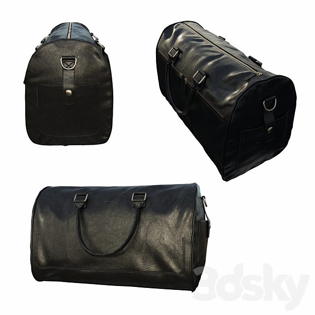 Travel bag Lanfort black 3DS Max Model - thumbnail 3