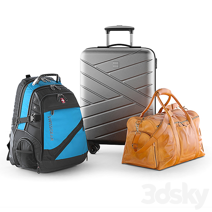 Travel bag set 3DS Max - thumbnail 1