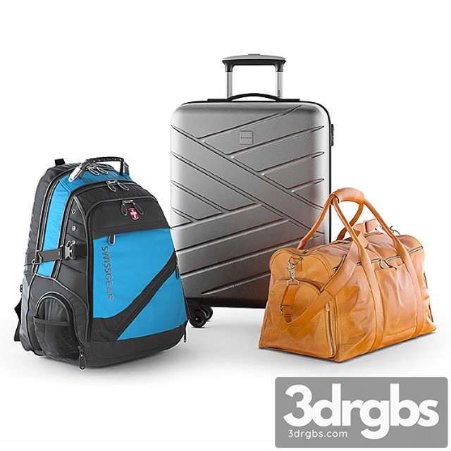 Travel bag set 3dsmax Download - thumbnail 1