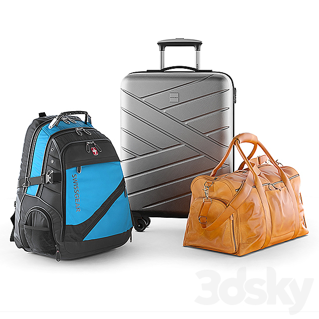 Travel bag set 3DSMax File - thumbnail 1