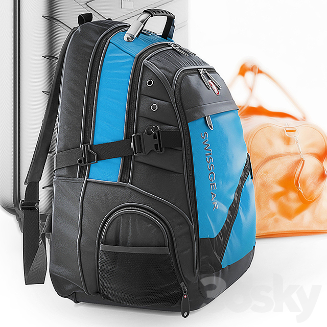 Travel bag set 3DSMax File - thumbnail 2