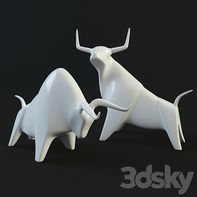 Two bulls 3ds Max - thumbnail 1