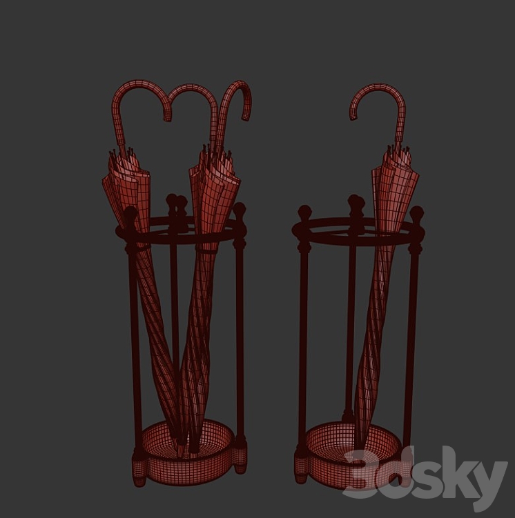 Umbrella stand Eichholtz 109309 Artman 3DS Max - thumbnail 2