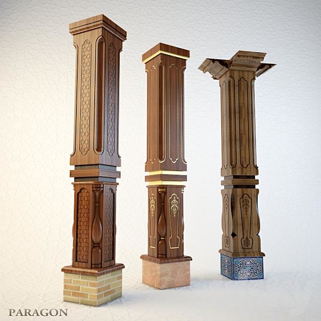 Uzbek national columns 3DSMax File - thumbnail 1