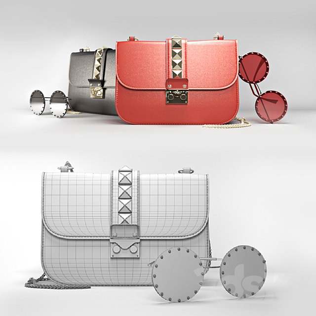 Valentino handbag 3DSMax File - thumbnail 2