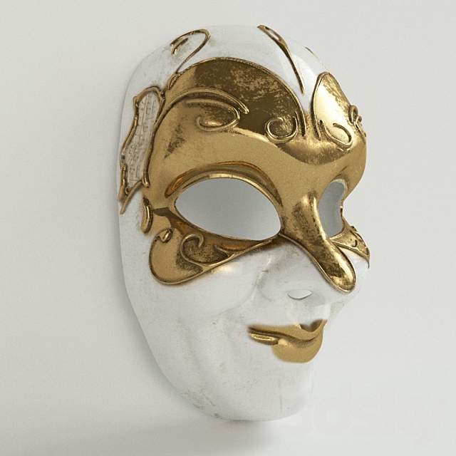 venecian mask 3DS Max Model - thumbnail 2