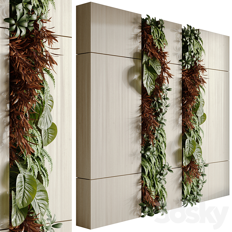 vertical garden 01 3DS Max Model - thumbnail 1