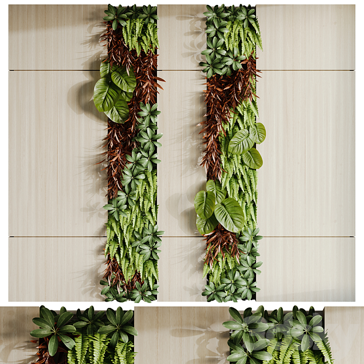 vertical garden 01 3DS Max Model - thumbnail 2