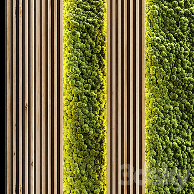 Vertical garden and planks 2 3DS Max Model - thumbnail 2