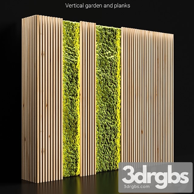 Vertical Garden and Planks 2 3dsmax Download - thumbnail 1