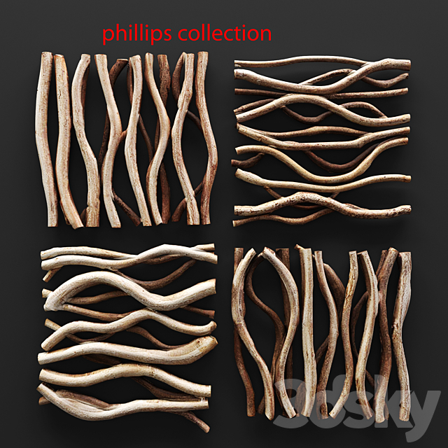 Vine Wall Tile. wall decor. dried flowers. branches. panels. eco. eco design 3DSMax File - thumbnail 1