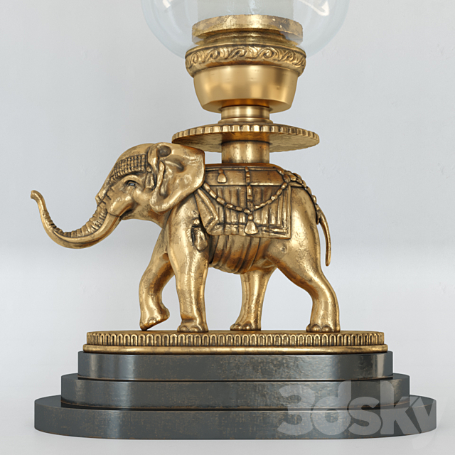 vintage.elephant.lamp 3DSMax File - thumbnail 2