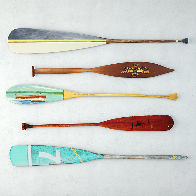 Vintage Oars and Paddles 3DSMax File - thumbnail 1