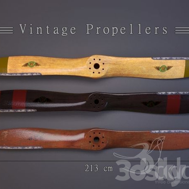 vintage propellers 3DSMax File - thumbnail 1