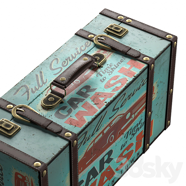 Vintage retro suitcase 3DSMax File - thumbnail 3