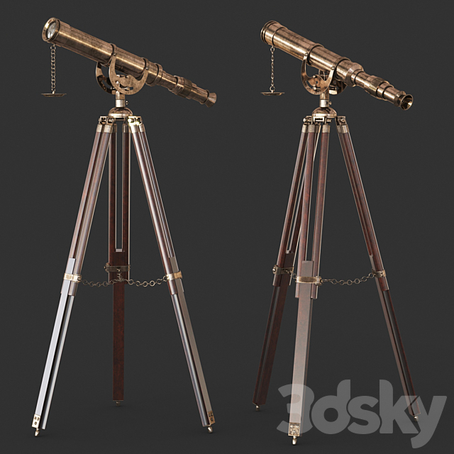 Vintage Telescope 3DSMax File - thumbnail 1