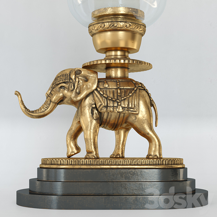 vintageelephantlamp 3DS Max - thumbnail 2