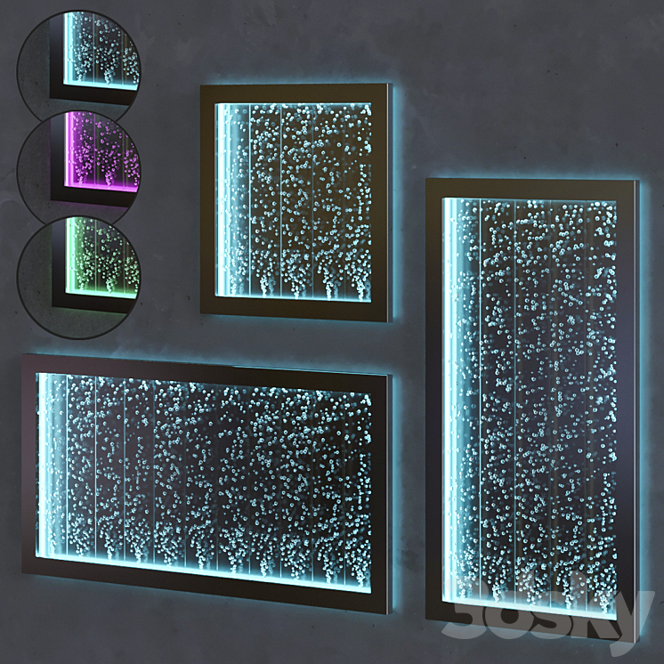 Wall Bubble Panels 3DS Max - thumbnail 1