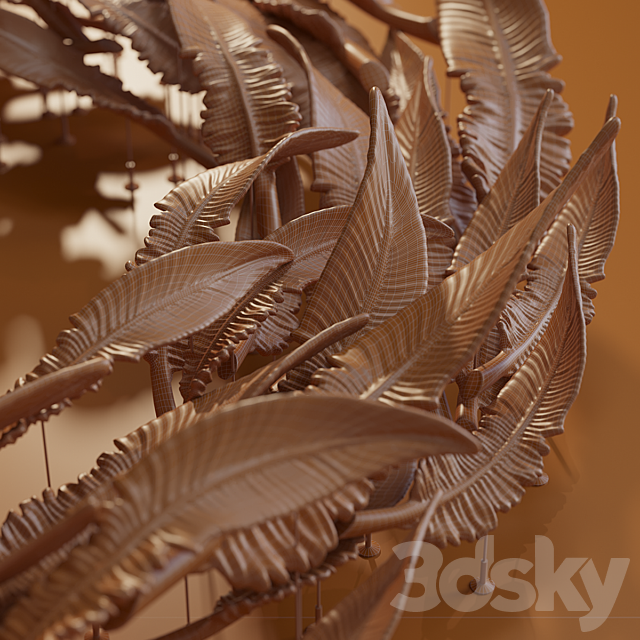 Wall composition Vargov Design – Feather 3DSMax File - thumbnail 3