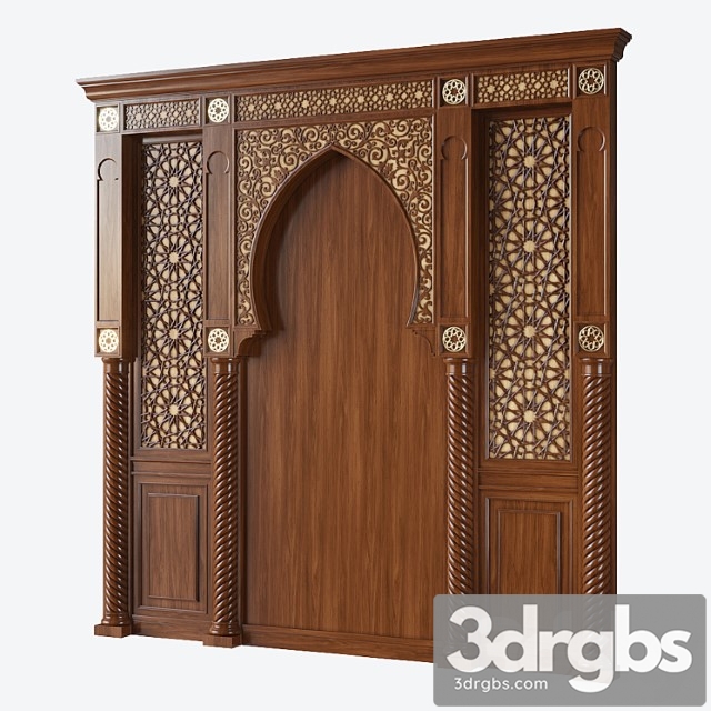 Wall Decor 005 Arabic Arc 3dsmax Download - thumbnail 1