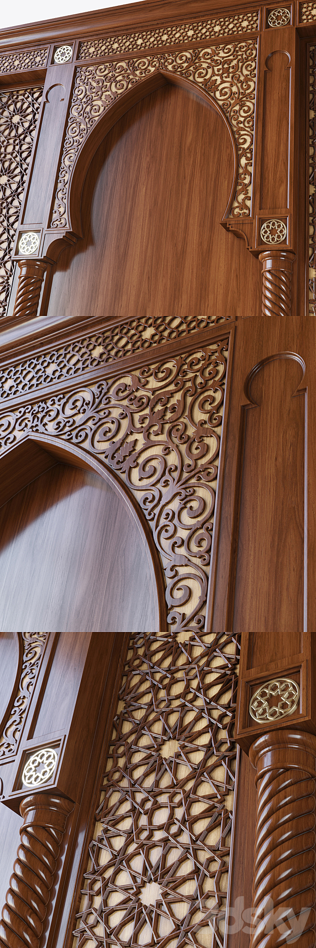 Wall decor 005. Arabic arc 3DSMax File - thumbnail 2