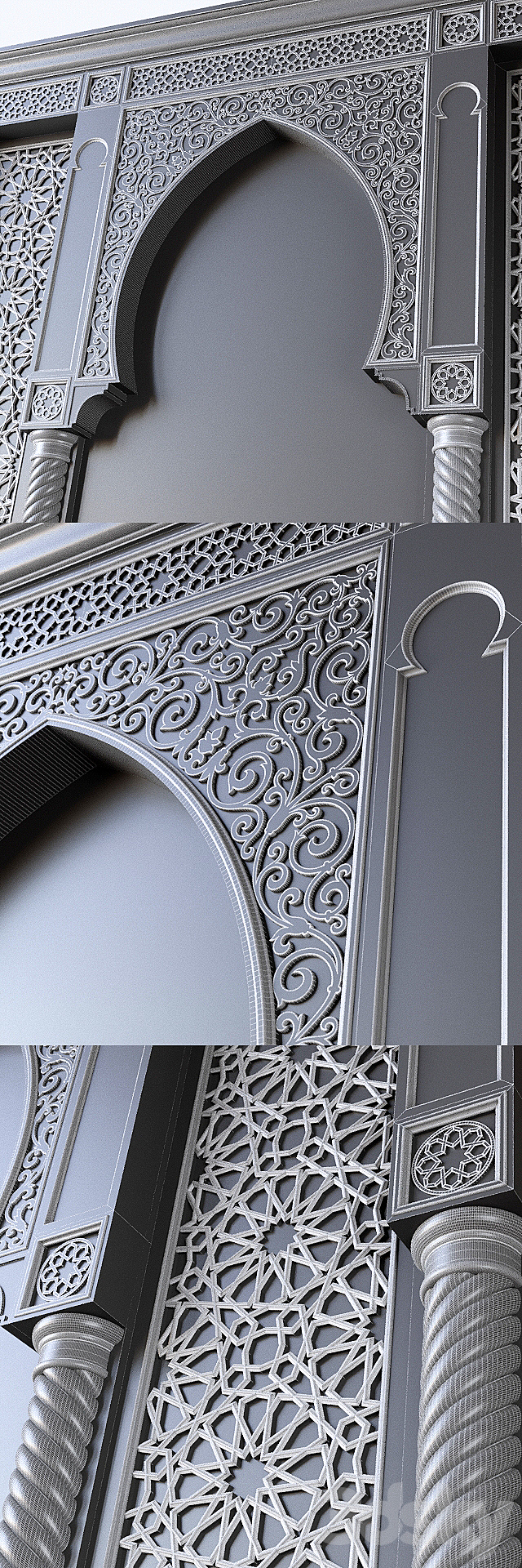 Wall decor 005. Arabic arc 3DSMax File - thumbnail 3