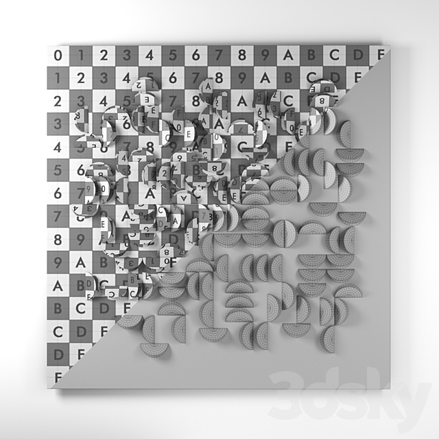 wall decor 02 3DS Max Model - thumbnail 5