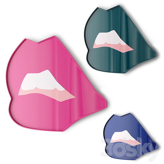 Wall decor Lip print by Angela Chrusciaki Blehm 3ds Max - thumbnail 1