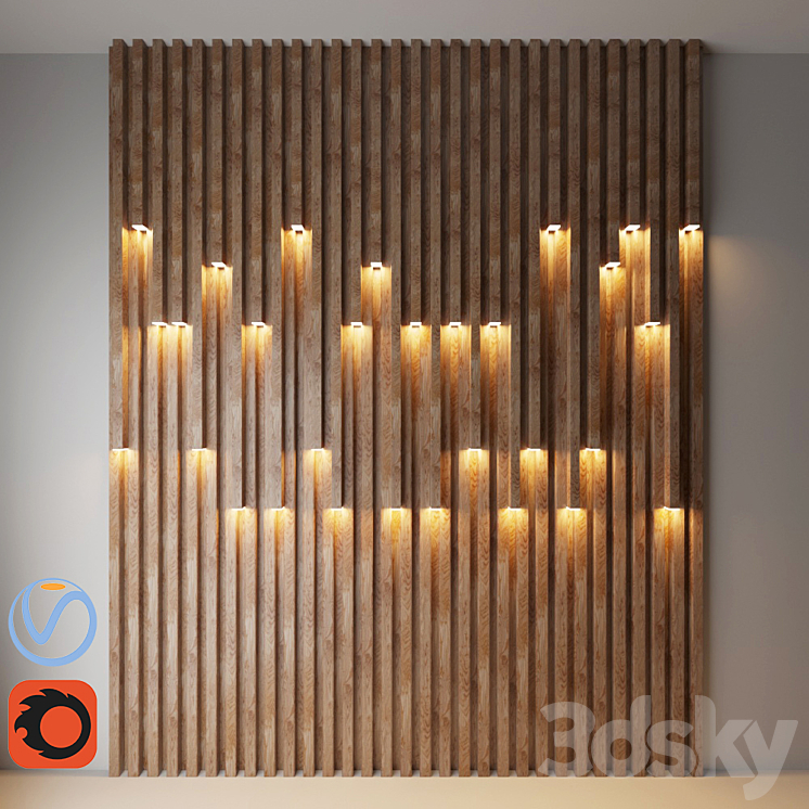 wall decorate light 2 3DS Max - thumbnail 1