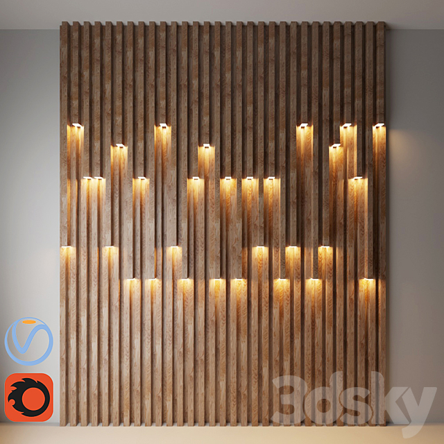 wall decorate light 2 3DSMax File - thumbnail 1