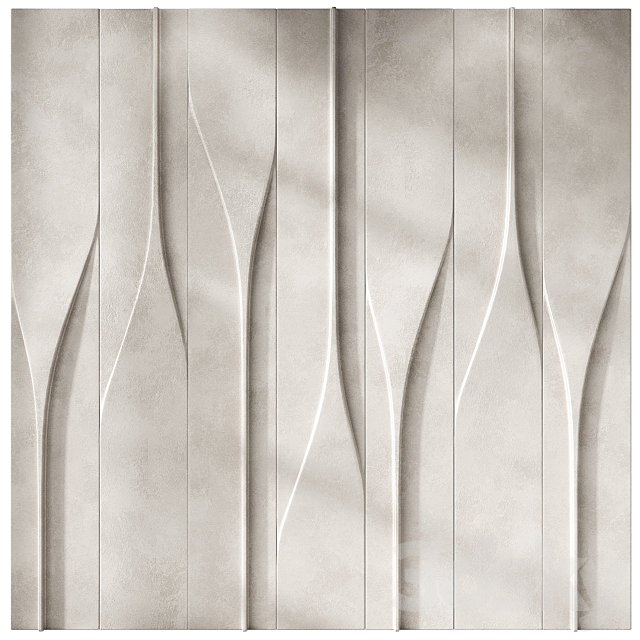 Wall decorative panels 3DS Max Model - thumbnail 2