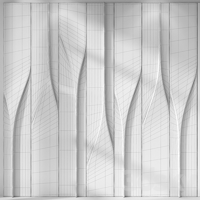 Wall decorative panels 3DS Max Model - thumbnail 5