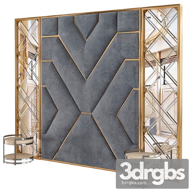 Wall headboard collection  3dsmax Download - thumbnail 1