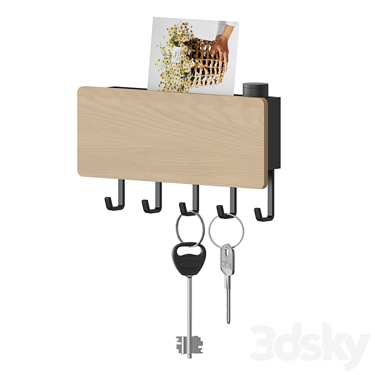 Wall key holder 3DS Max Model - thumbnail 2