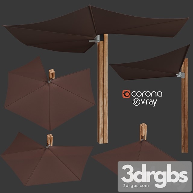 Wall Mounted Garden Umbrella 3dsmax Download - thumbnail 1